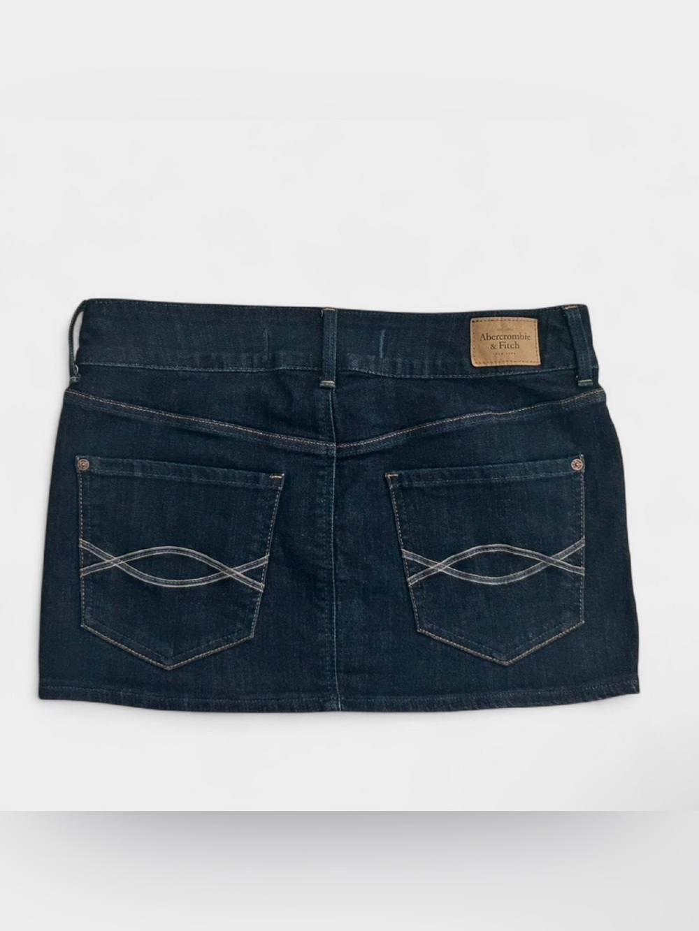 Vintage Y2K Abercrombie & Fitch Dark Indigo Denim Mini Skirt